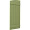 Ekena Millwork Americraft 6-Board (2 Batten) Wood Joined Board-n-Batten Shutters w/Ellipt Top, ARW101BE621X77MGH, PR ARW101BE621X77MGH - alternate 4